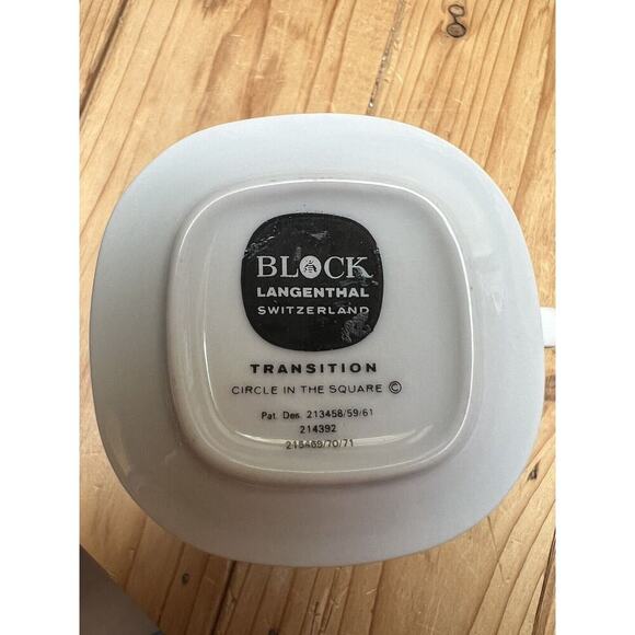 LANGENTHAL 3 Tea Cups Block Transition Circle in The Square MCM Switzerland - Picture 7 of 7